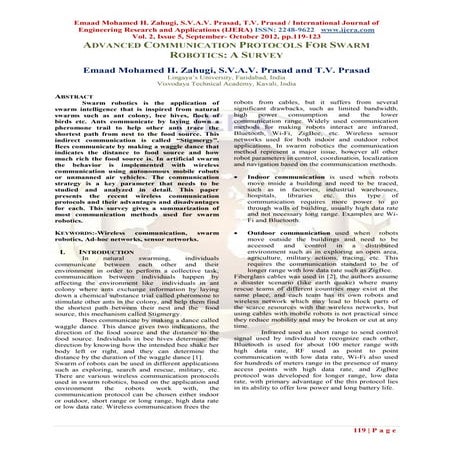 Communication in Swarm Robotics | PDF