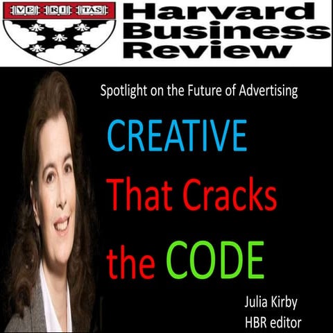 Creative that cracks the code(hbr article)
