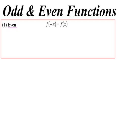 X2 t04 08 odd & even functions (2012) | PDF