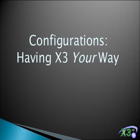 X3 Configurations
