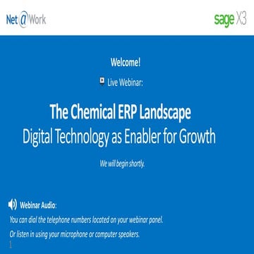 Digital Technology as a Driver for the Chemical Enterprise: Sage X3.