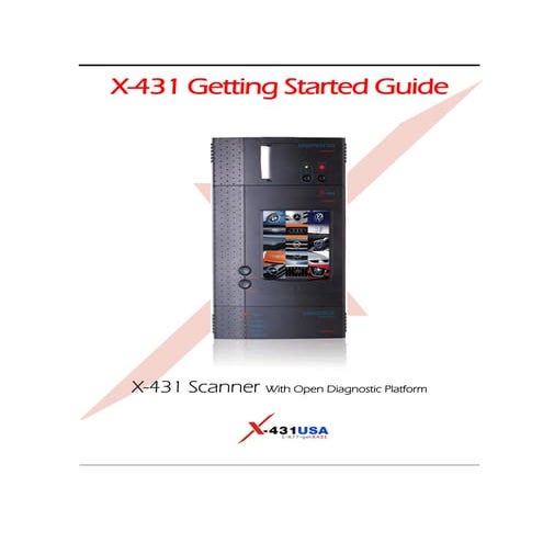 X431 getting starter guide