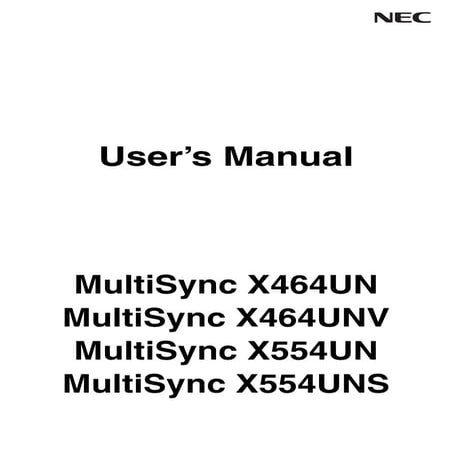 X464 Usermanual