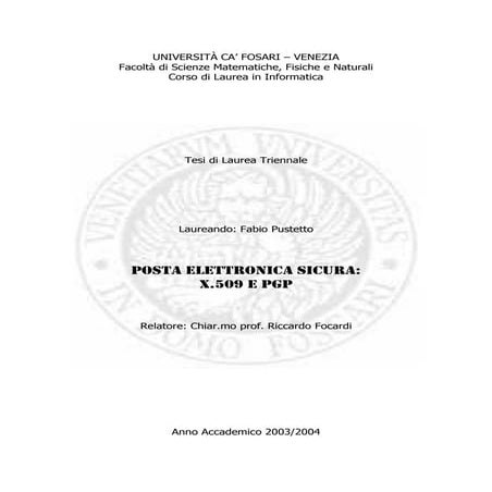 Tesi Triennale - X509 e PGP