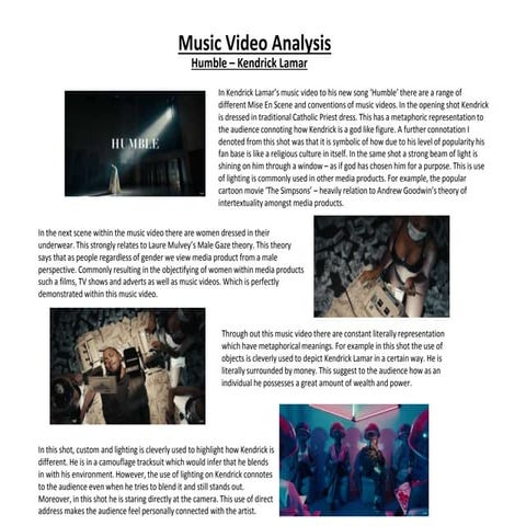 Music video analysis 