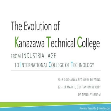 The Evolution of Kanazawa Technical College