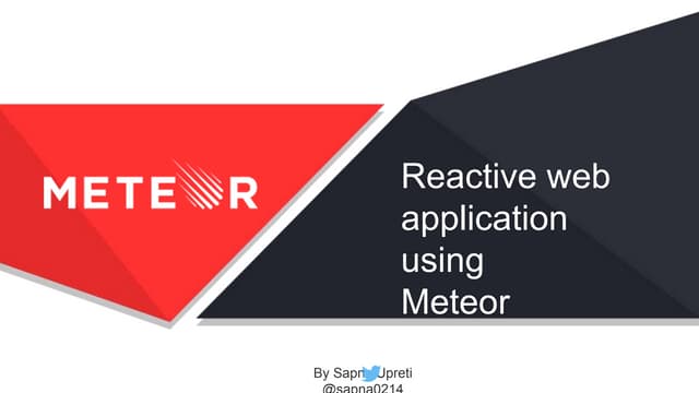 Reactive application using meteor