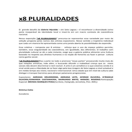 X8 pluralidades