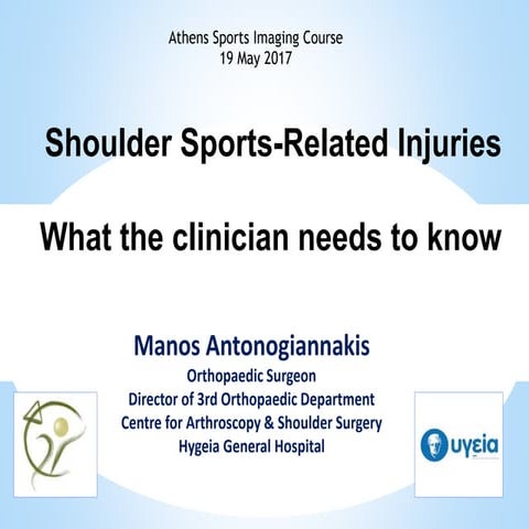 Shoulder sports related injuries