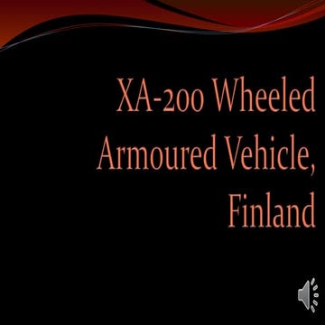 XA-200, Finland - Wheeled Armoured Vehicle