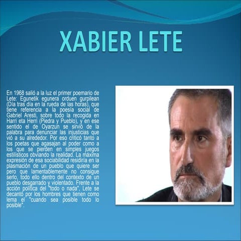 Xabier lete | PPT