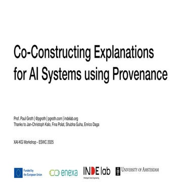 Co-Constructing Explanations for AI Systems using Provenance