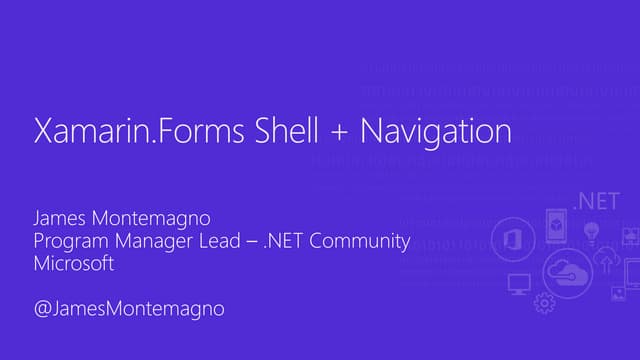 Xamarin.forms Shell + Navigation