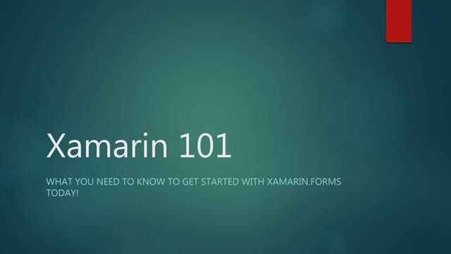 Xamarin 101