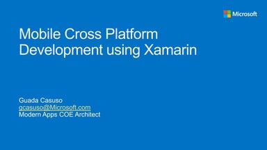 Xamarin cross platform