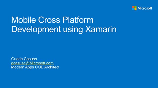 Xamarin cross platform