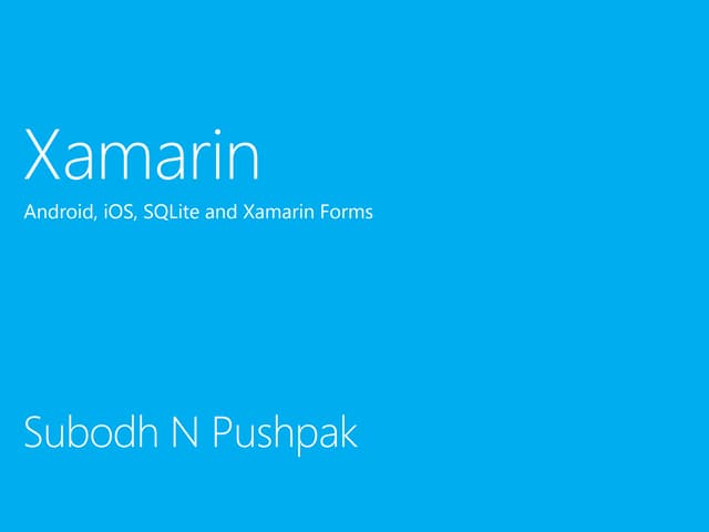 Xamarin day1