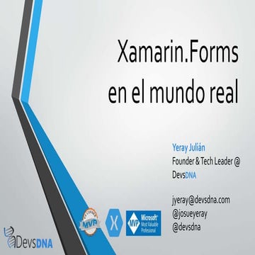 Xamarin forms en el mundo real