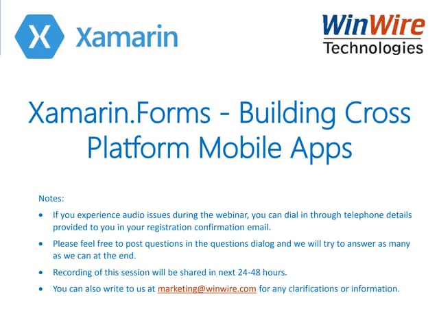 Xamarin.Forms - Building Cross Platform Mobile Apps