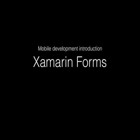 Xamarin introduction