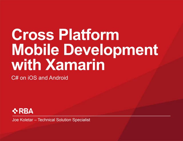 Xamarin Mobile March 2014