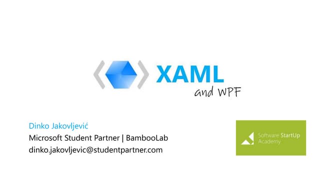 XAML and WPF - Dinko Jakovljević