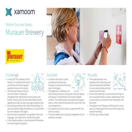xamoom Museum Success Story: Murauer Brewery of the Senses