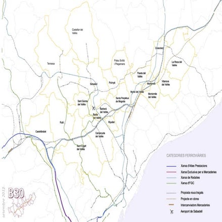 B30: xarxa ferroviària