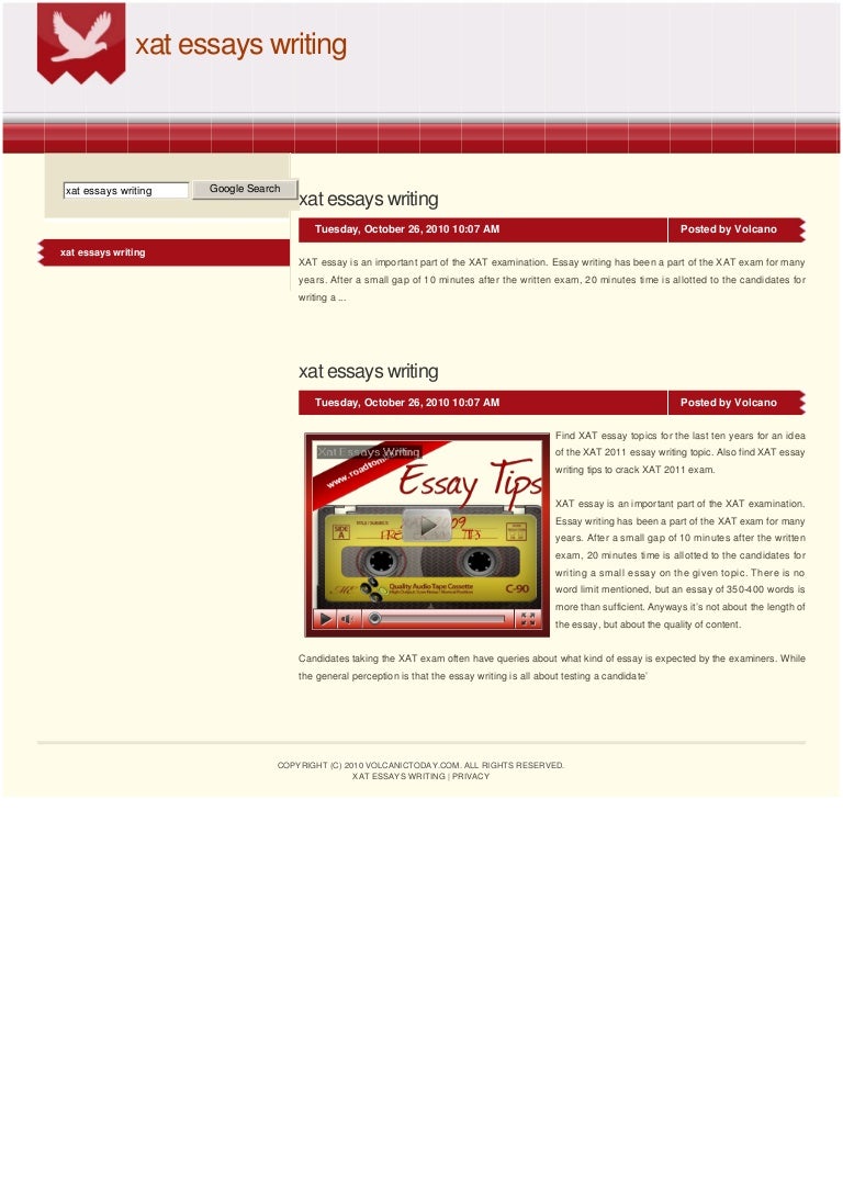 Xat essay writing