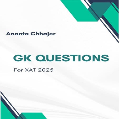 XAT 2025 GK LATEST EXPECTED QUESTIONS PAPERS