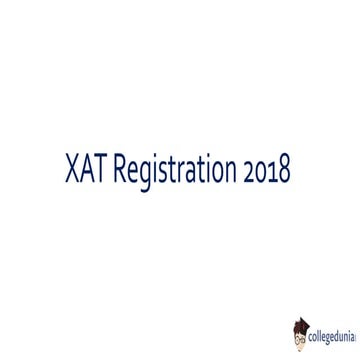 XAT Registration 2018