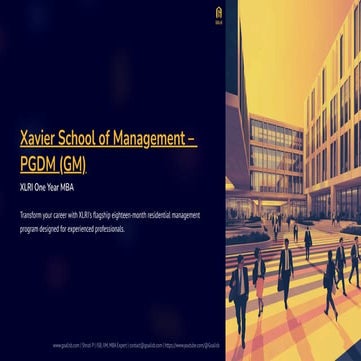 Xavier School of Management PGDM GM Complete Guide: Admissions Strategy ...