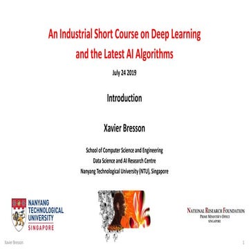  SkillsFuture Festival at NUS 2019- Industrial Deep Learning and Latest AI Al...