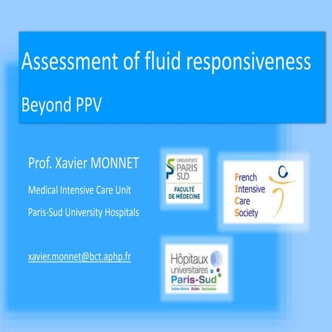 Assessment of fluid responsiveness Beyond PPV