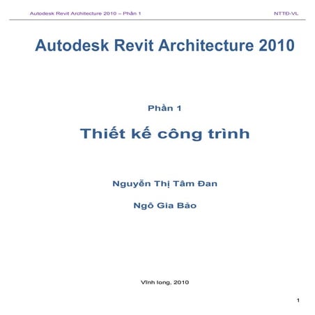 Revit kiến trúc P1