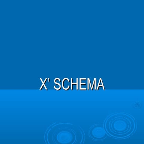 X bar schema