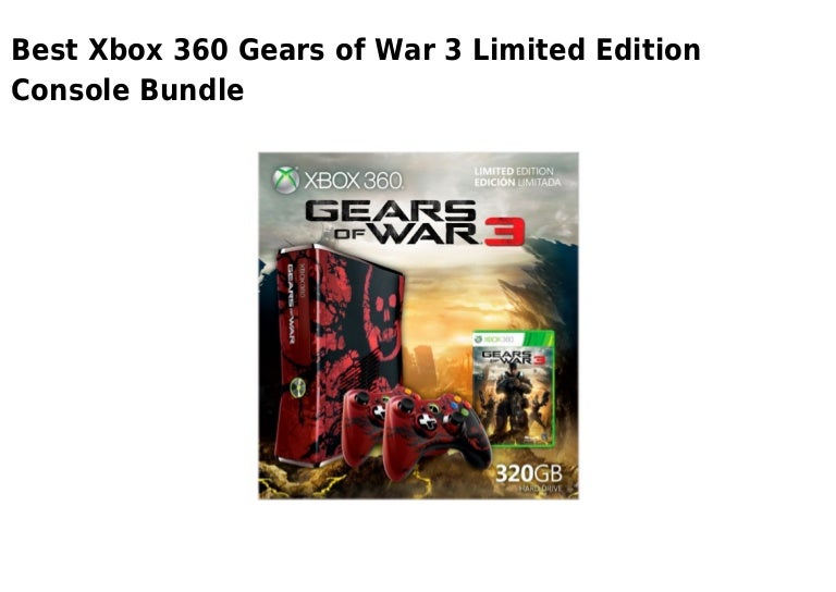 Xbox 360 gears of war 3 limited edition console bundle