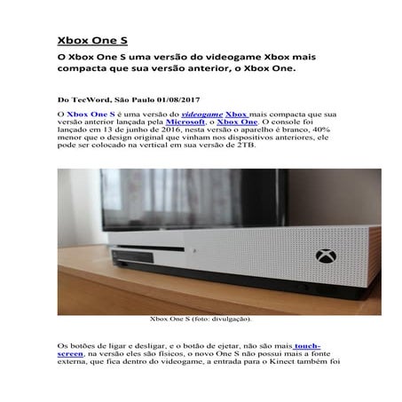 Xbox One S | PDF