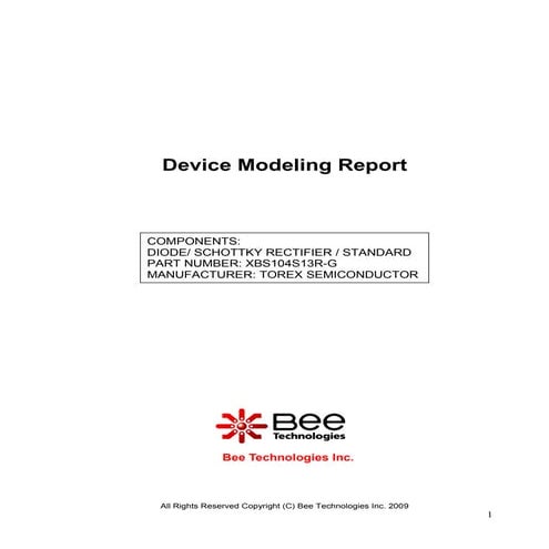 SPICE MODEL of XBS104S13R-G (Standard Model) in SPICE PARK