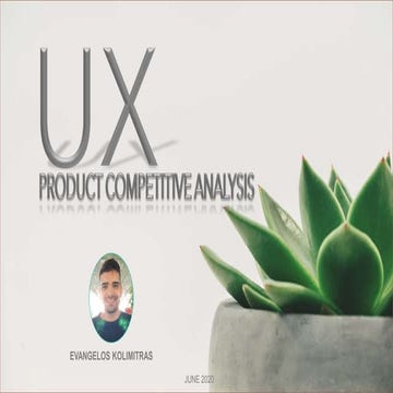 A competitive analysis for a digital product