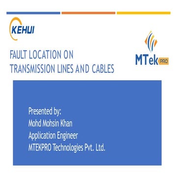 Fault Location Of Transmission Line | PDF