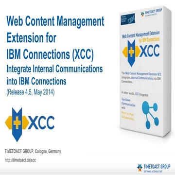 ARCHIVE - XCC 4.5  Web Content Management Extension for IBM Connections