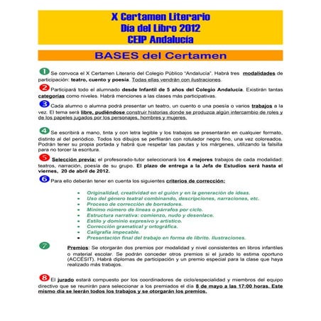 X certamen literario bases