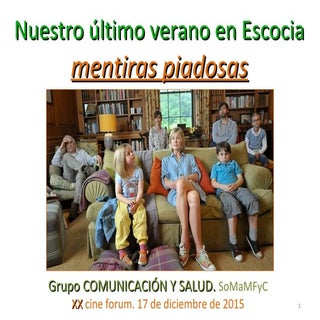 XX cineforum. Nuestro ultimo verano...