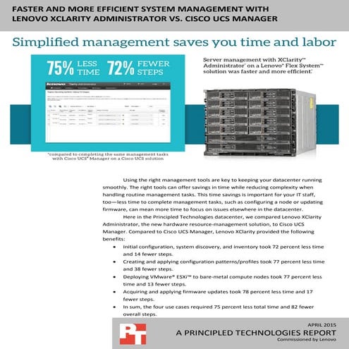 Faster and more efficient Flex System management with Lenovo XClarity Adminis...