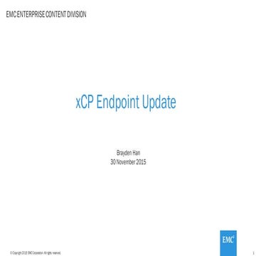 EMC Documentum - xCP.x Updating Endpoint