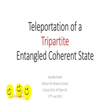 Teleportation of a Tripartite Entangled Coherent State
