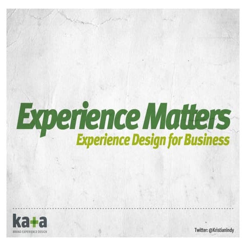 Experience Design for business