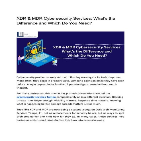 MDR Services – 24x7 Managed Detection and Response | PDF
