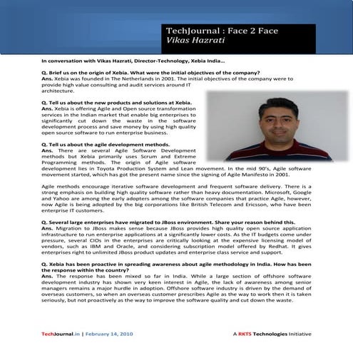 Xebia: Face to Face in Tech Journal